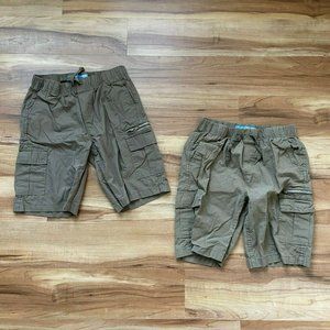 Huntington Beach Club Boys Cargo Short :Size 12 Regular Khaki Lot Of 2